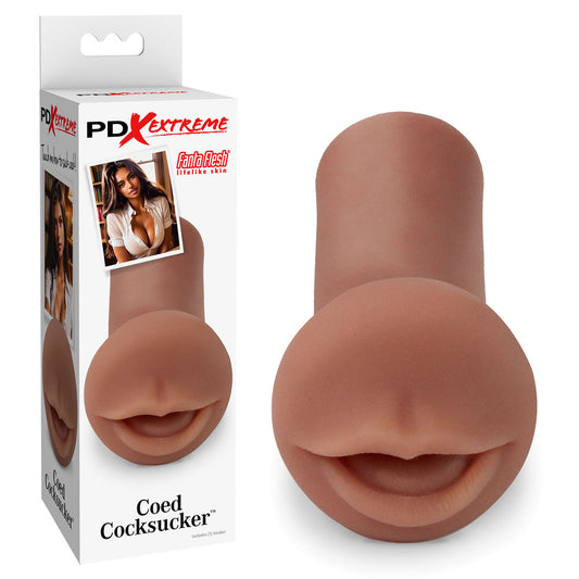 Pipedream Extreme Toyz Coed Cocksucker Brown Brown Mouth Stroker