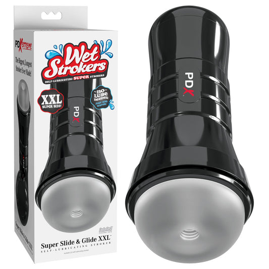 Pdx Wet Pussies Super Slide & Glide Xxl Clear Stroker