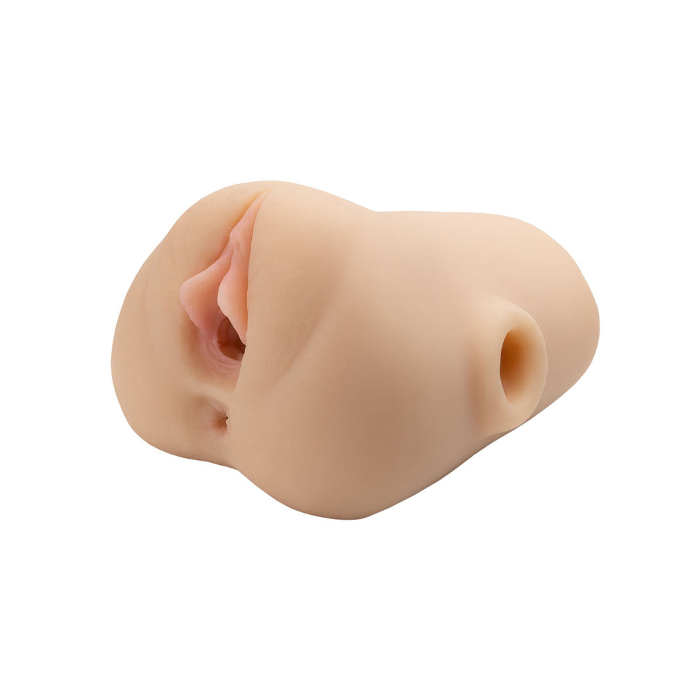 Pdx Plus Double Pounder Vibrating Squeeze Stroker Flesh Flesh Usb Rechargeable Vibrating Vagina Stroker