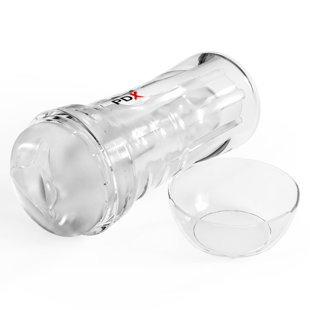 Pdx Extreme Wet Pussies Super Luscious Lips Clear Clear Self Lubricating Vagina Stroker