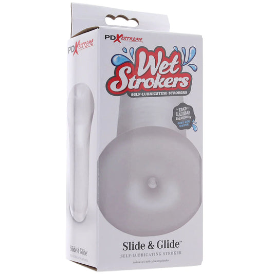 Pdx Extreme Wet Stroker Slide & Glide Clear Vagina Stroker