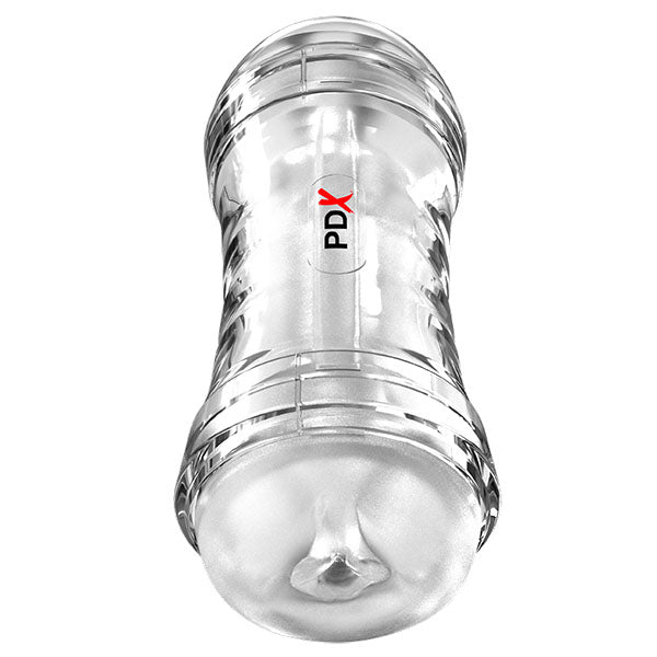 Pdx Wet Pussies Super Flip A Pussy Over Clear Clear Dual Ended Self Lubricating Stroker (Vagina & Ass)