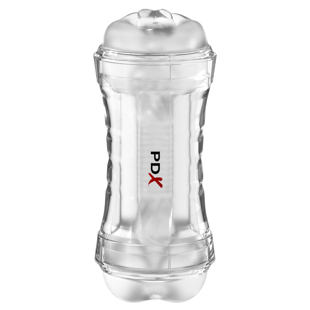 Pdx Wet Pussies Super Flip A Pussy Over Clear Clear Dual Ended Self Lubricating Stroker (Vagina & Ass)