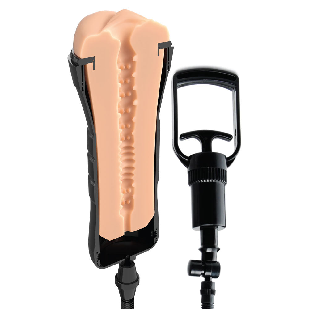 Pdx Wet Pussies Super Sucker Xxl Stroker Flesh Flesh Vagina Stroker With Suction Pump