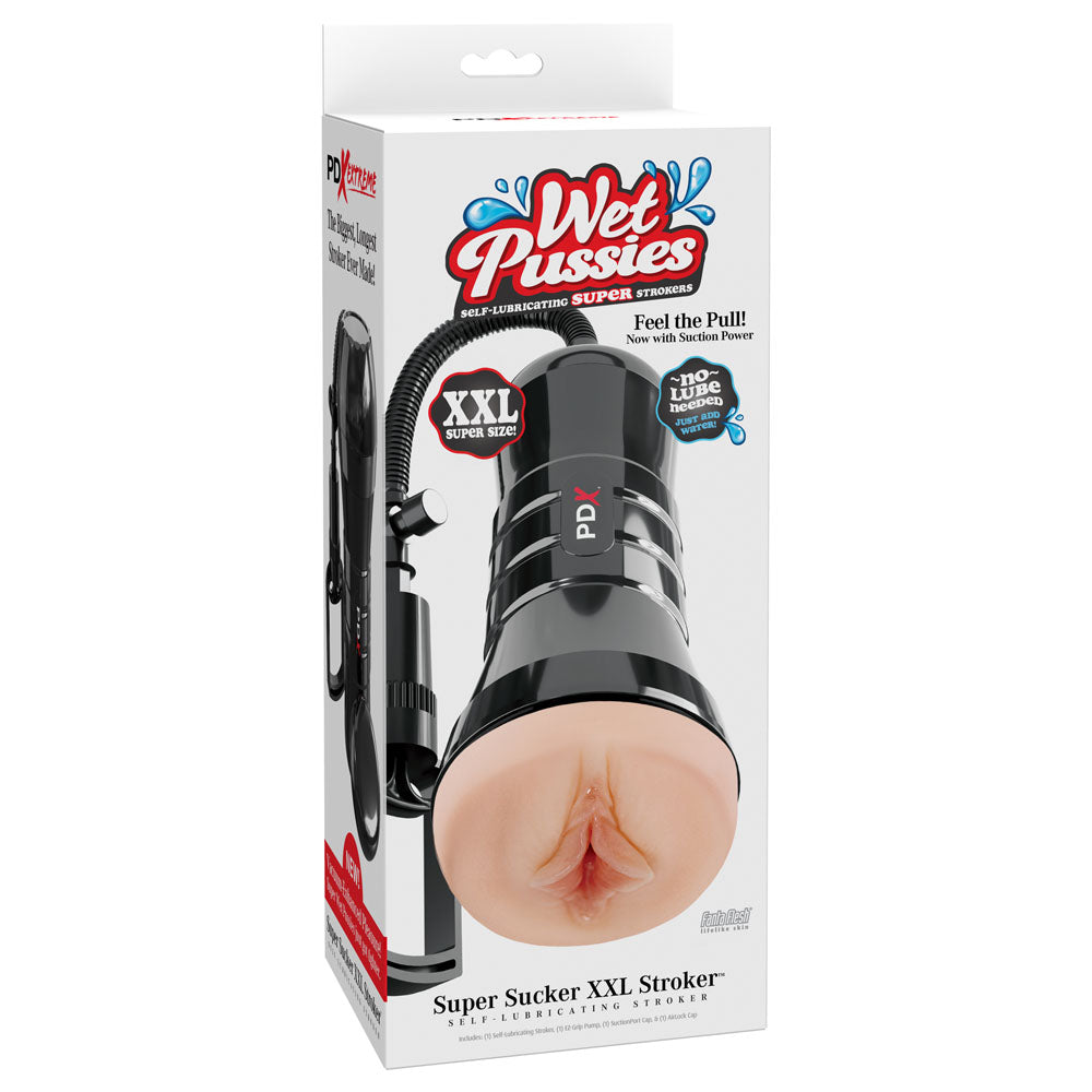 Pdx Wet Pussies Super Sucker Xxl Stroker Flesh Flesh Vagina Stroker With Suction Pump
