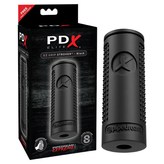 Pdx Elite Ez Grip Stroker Black Stroker