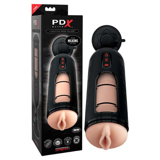 Pipedream Extreme Toyz Elite Vibrating Mega Milker Flesh Usb Rechargeable Powered Stroker