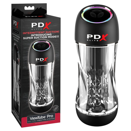 Pdx Elite View Tube Pro Clear Usb Rechargeable Auto Sucking Stroker