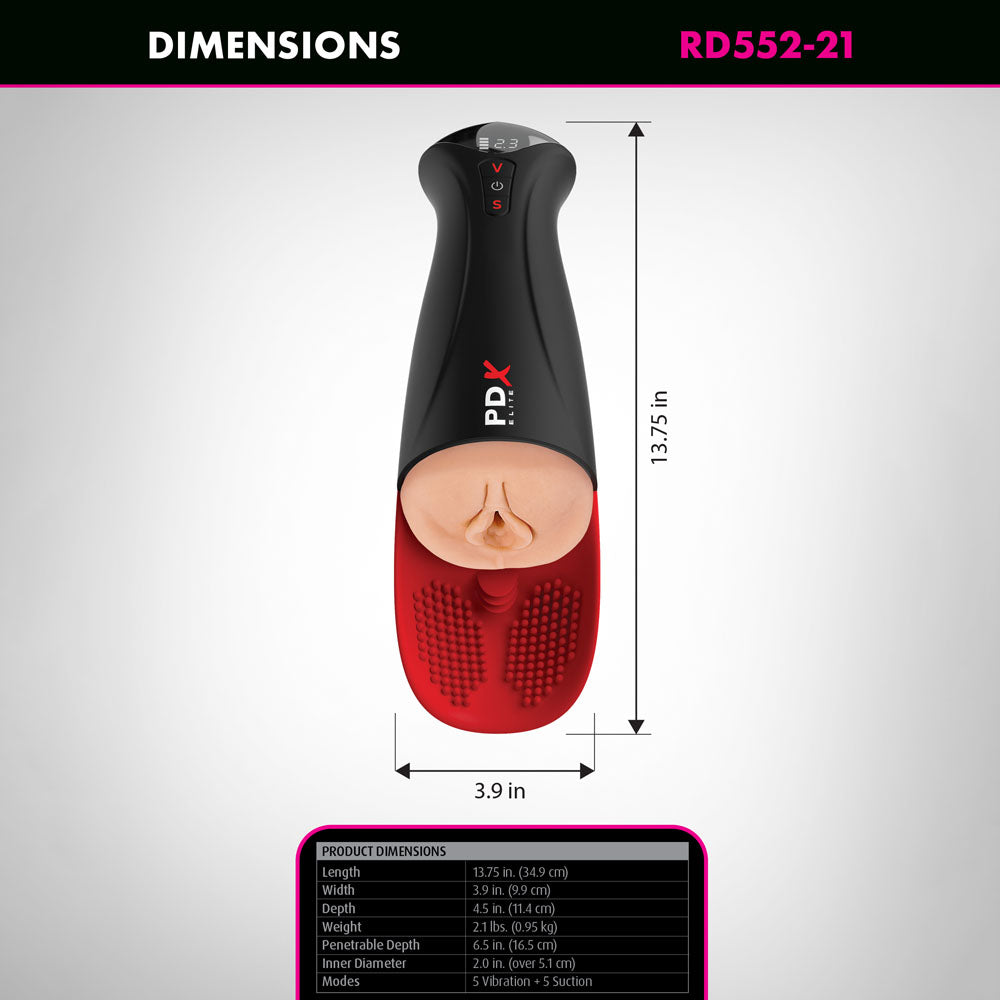 Pdx Elite Fap O Matic Pro Xl Light Flesh Usb Rechargeable Auto Stroker