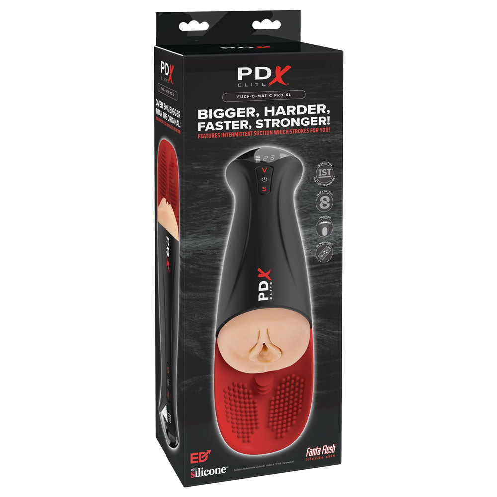 Pdx Elite Fap O Matic Pro Xl Light Flesh Usb Rechargeable Auto Stroker