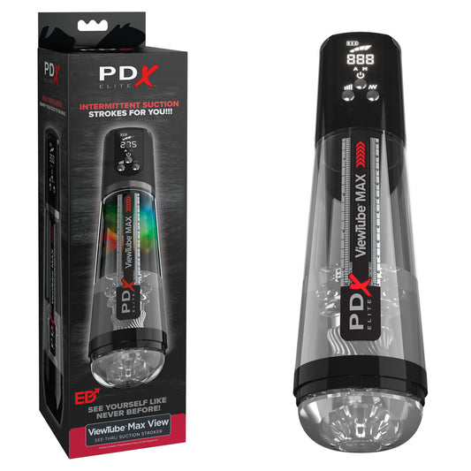 Pdx Elite View Tube Max View Clear Usb Rechargeable Suction Auto Stroker