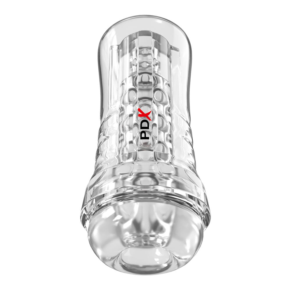 Pdx Elite View Tube Ez Grip Stroker Clear Stroker