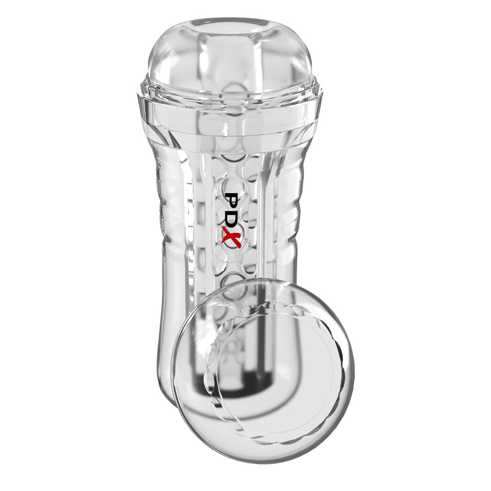 Pdx Elite View Tube Ez Grip Stroker Clear Stroker