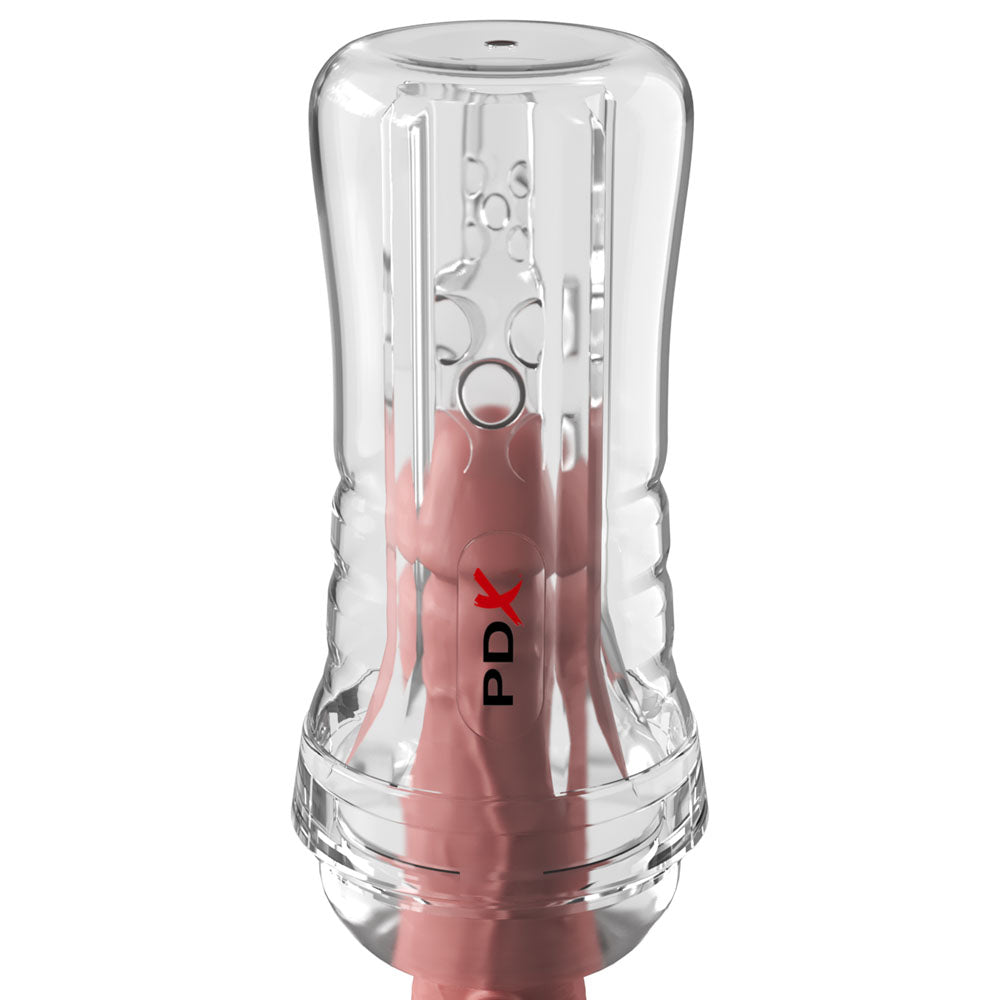 Pdx Elite View Tube Ez Grip Stroker Clear Stroker