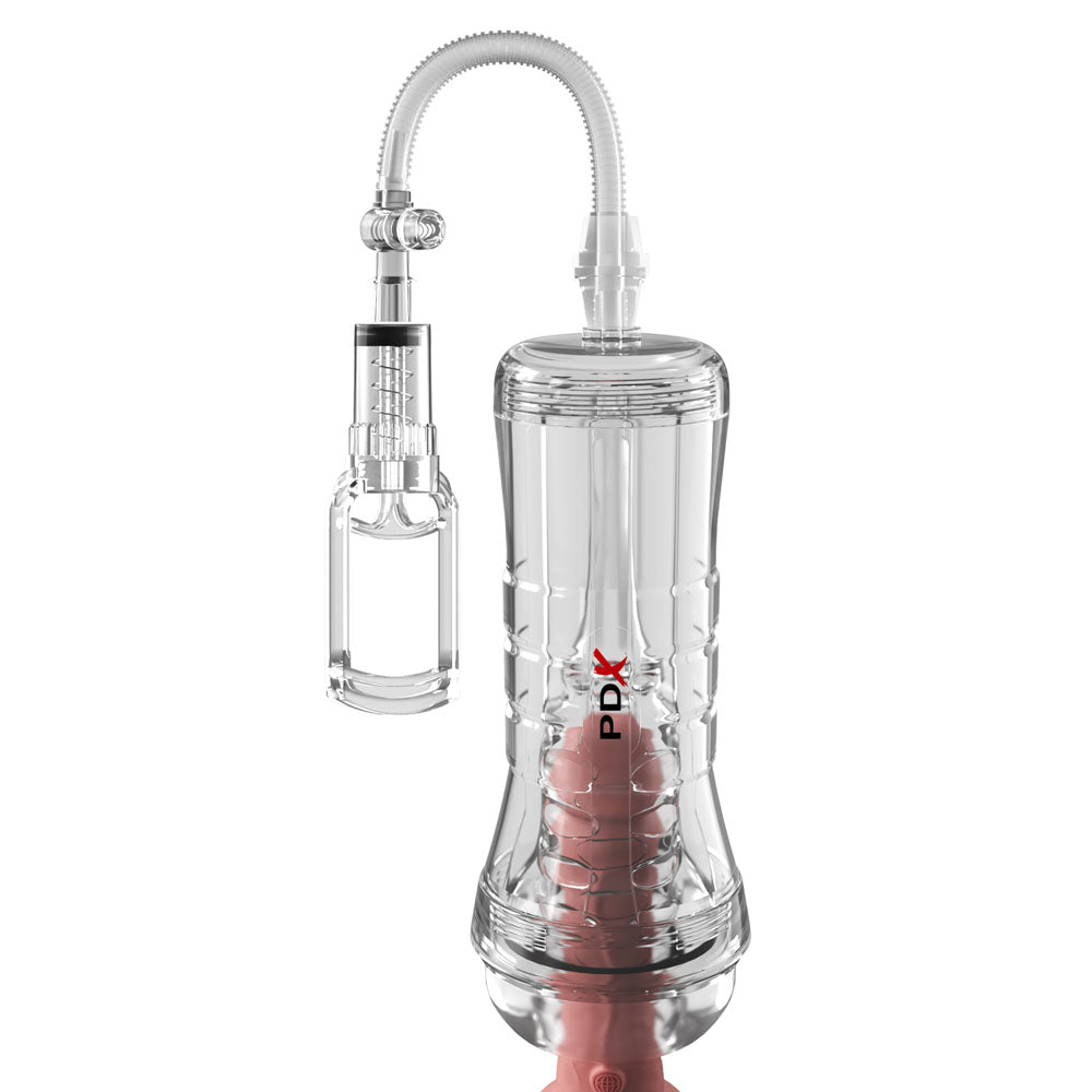 Pdx Elite View Tube Vac Xxl Pump Stroker Clear Vagina Stroker With Suction Pump