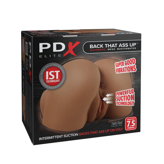 Pdx Elite Back That Ass Up Brown Brown Usb Rechargeable Auto Mega Masturbator