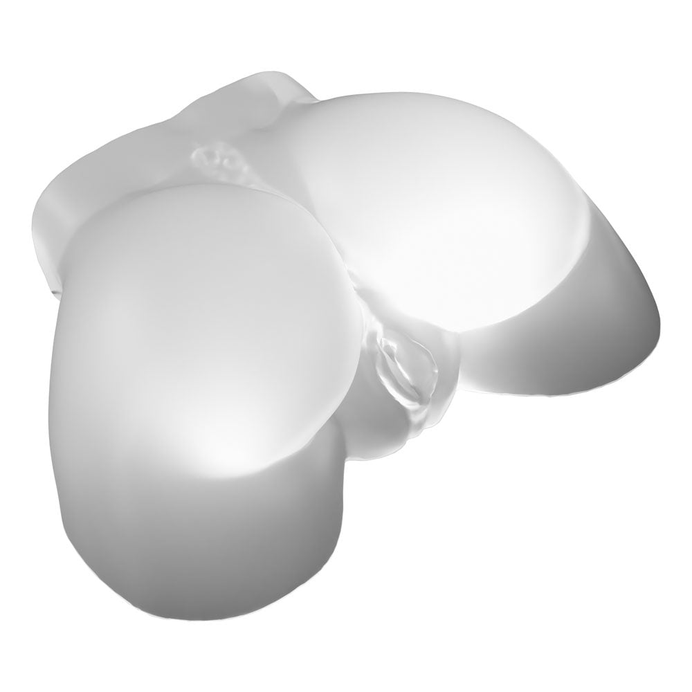 Pdx Elite Go Go Booty Led Mega Masturbator Clear With Led Doggy Style Masturbator