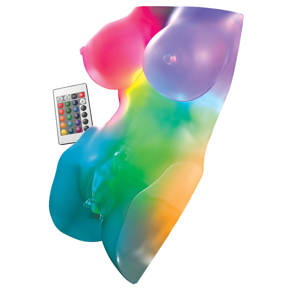 Pdx Elite Go Go Bator Led Mega Masturbator Clear With Led Mini Torso Masturbator