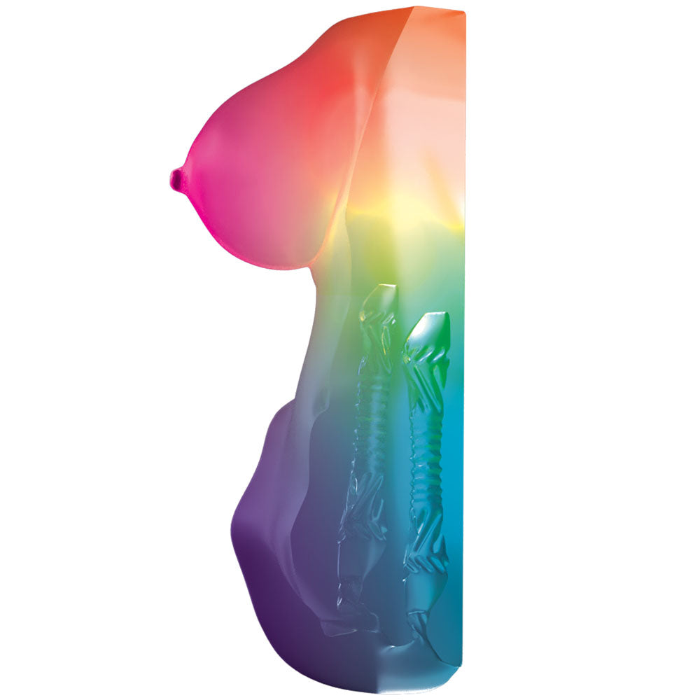 Pdx Elite Go Go Bator Led Mega Masturbator Clear With Led Mini Torso Masturbator