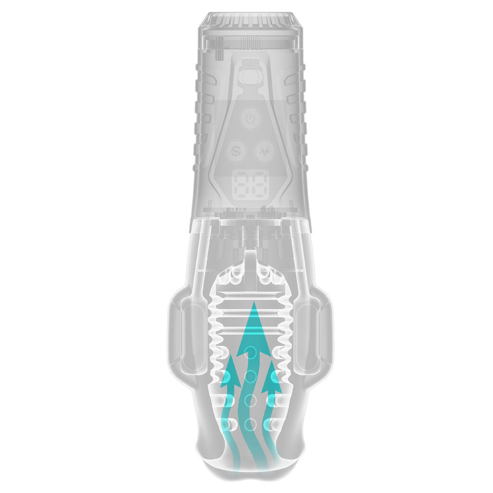 Pdx Elite Ultra Milker Pro Clear Usb Rechargeable Vibrating & Sucking Auto Stroker