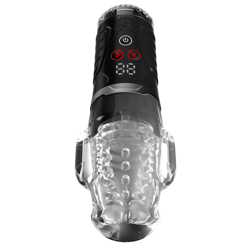 Pdx Elite Ultra Milker Pro Clear Usb Rechargeable Vibrating & Sucking Auto Stroker