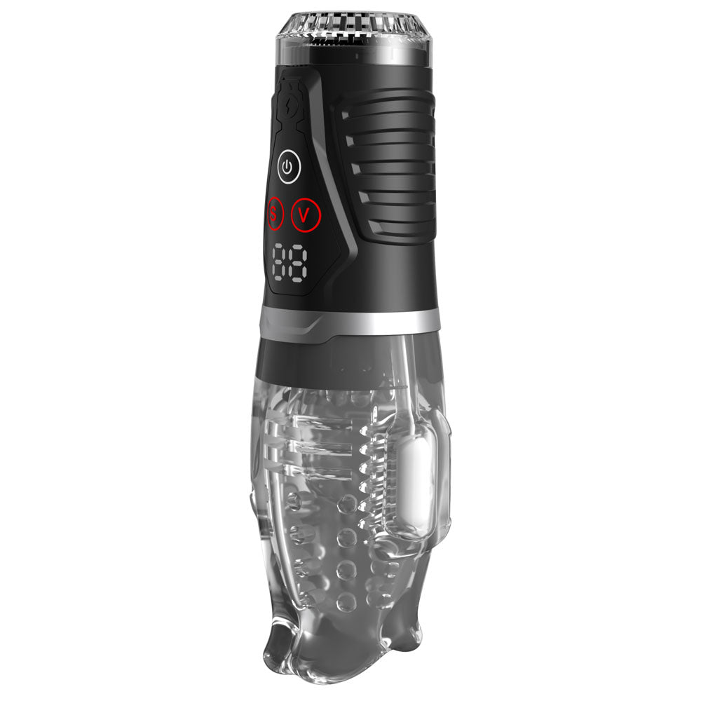 Pdx Elite Ultra Milker Pro Clear Usb Rechargeable Vibrating & Sucking Auto Stroker