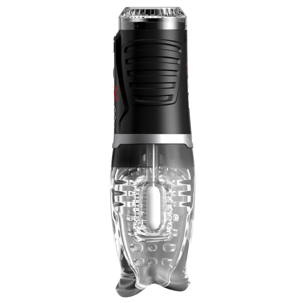 Pdx Elite Ultra Milker Pro Clear Usb Rechargeable Vibrating & Sucking Auto Stroker