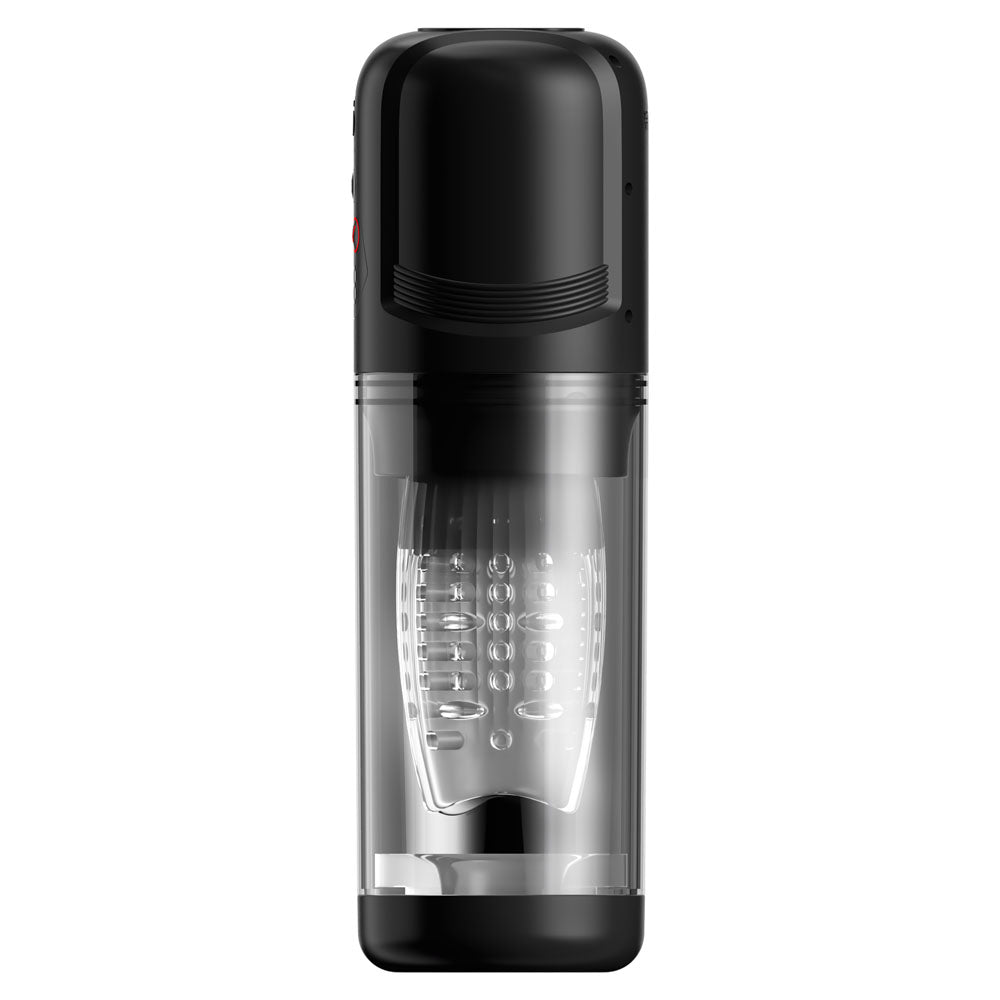 Pdx Elite Mega Bator Pro Clear Usb Rechargeable Vibrating & Spinning Auto Stroker
