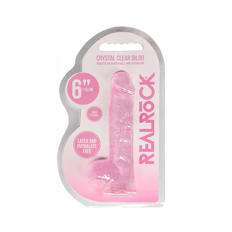 Realrock 6'' Realistic Dildo With Balls Pink 15.2 Cm Dong
