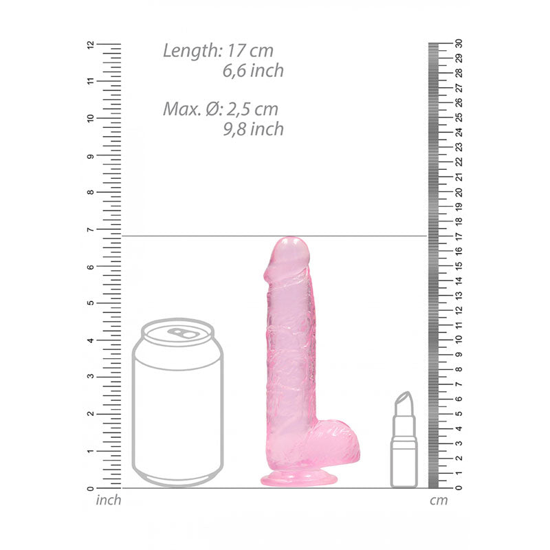 Realrock 6'' Realistic Dildo With Balls Pink 15.2 Cm Dong