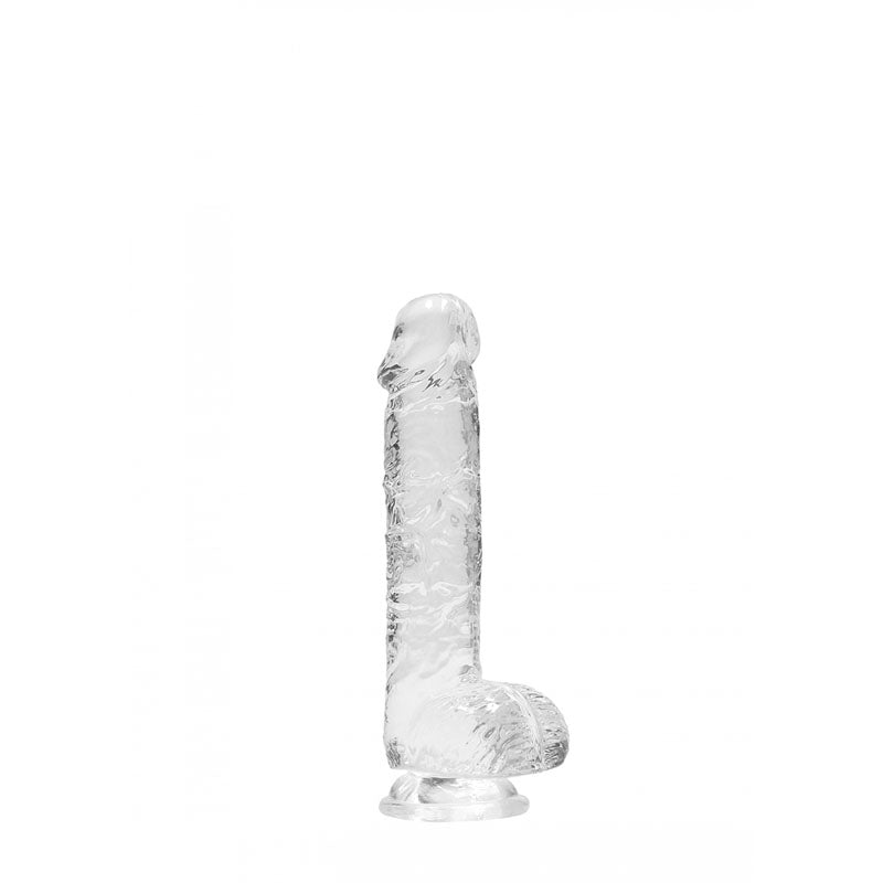 Realrock 6'' Realistic Dildo With Balls Clear 15.2 Cm Dong