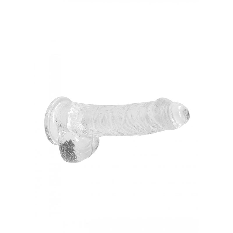 Realrock 6'' Realistic Dildo With Balls Clear 15.2 Cm Dong