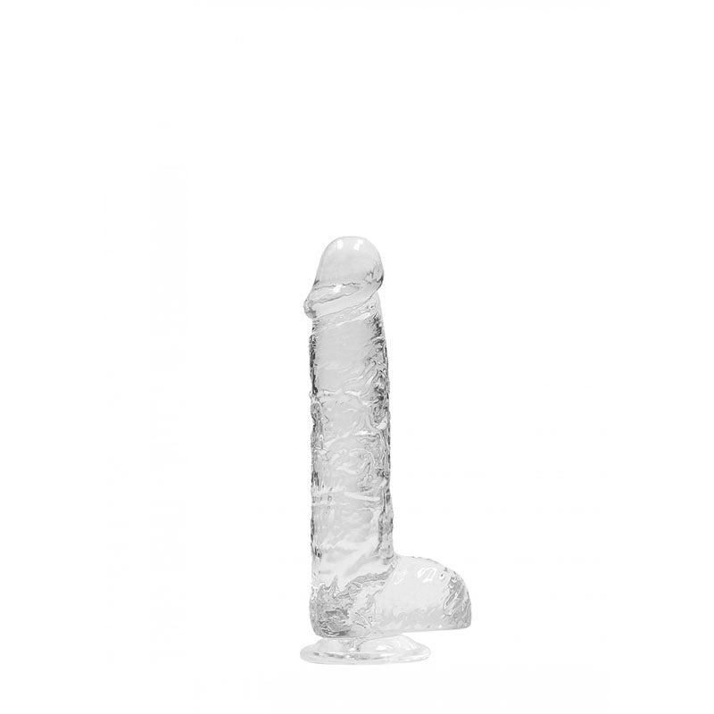 Realrock 6'' Realistic Dildo With Balls Clear 15.2 Cm Dong