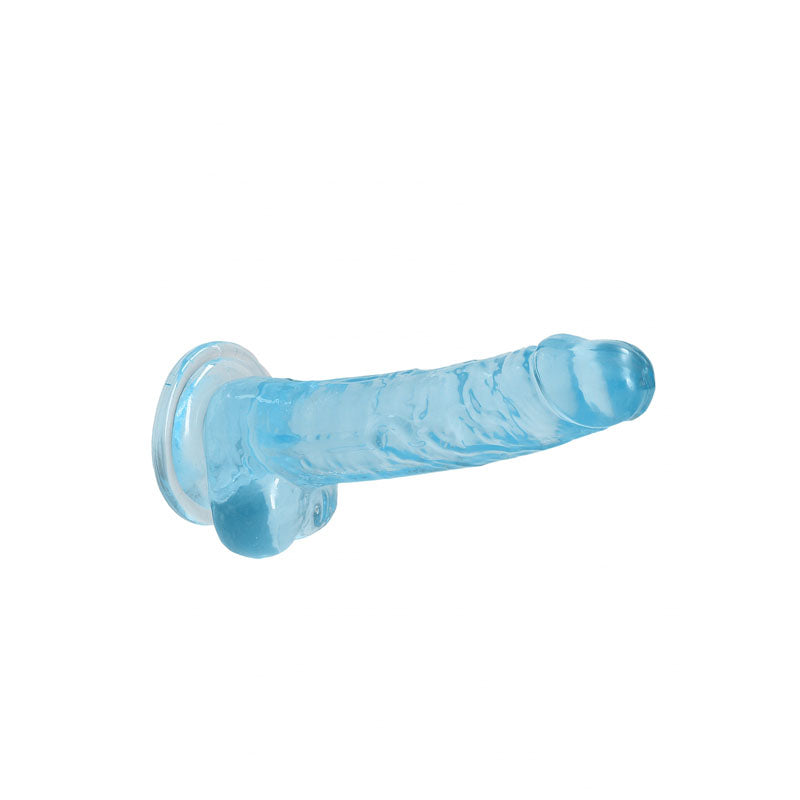 Realrock 7'' Realistic Dildo With Balls Blue 17.8 Cm Dong