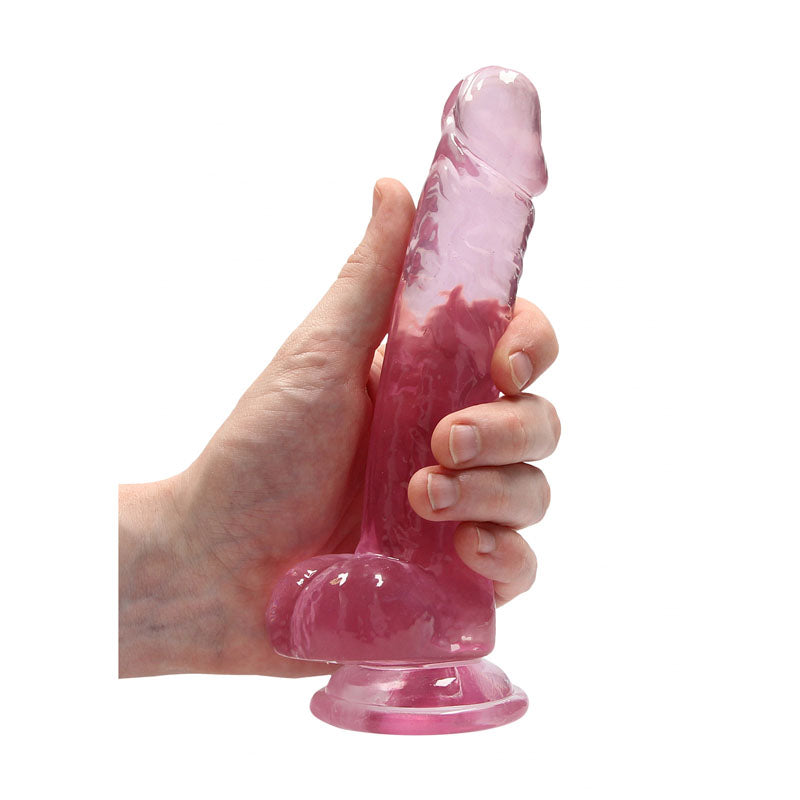 Realrock 7'' Realistic Dildo With Balls Pink 17.8 Cm Dong
