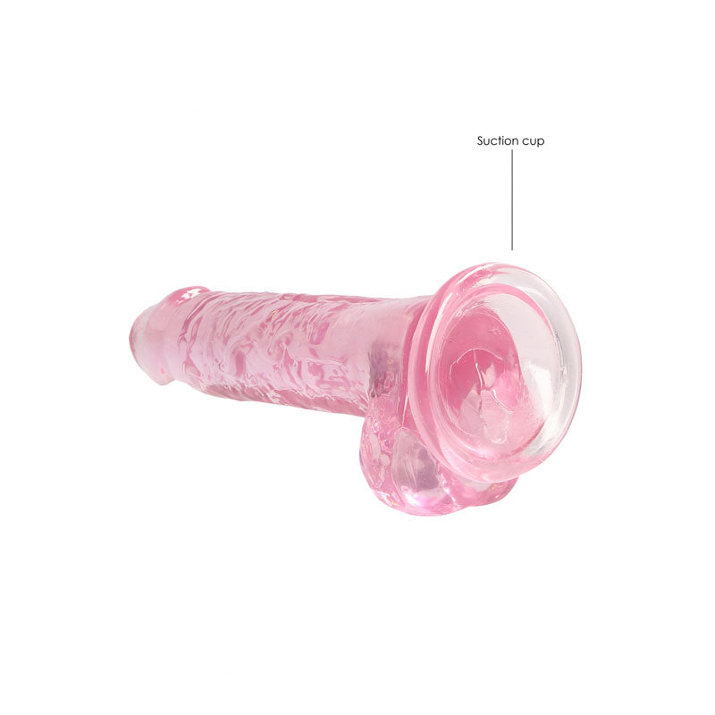 Realrock 7'' Realistic Dildo With Balls Pink 17.8 Cm Dong