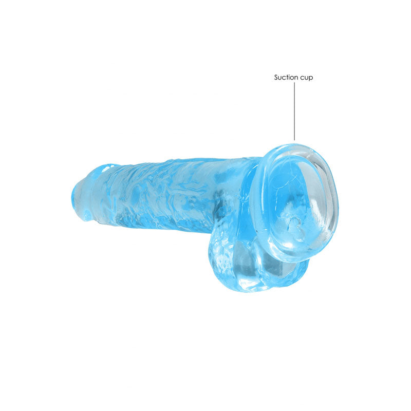 Realrock 8'' Realistic Dildo With Balls Blue 20.3 Cm Dong