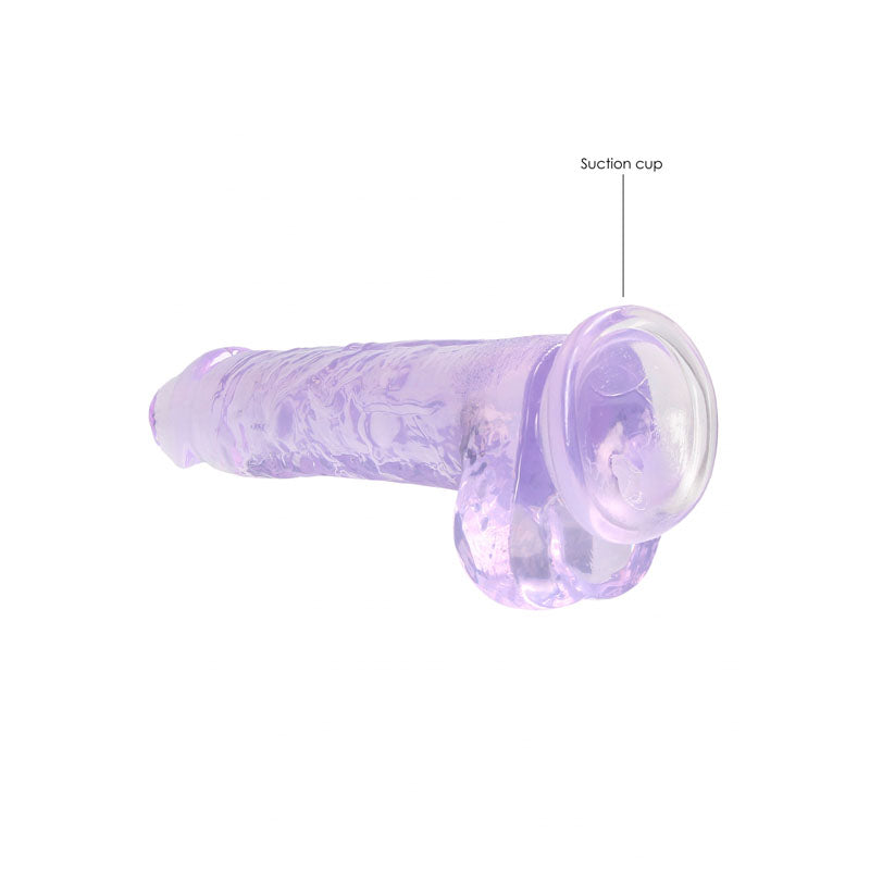 Realrock 8'' Realistic Dildo With Balls Purple 20.3 Cm Dong