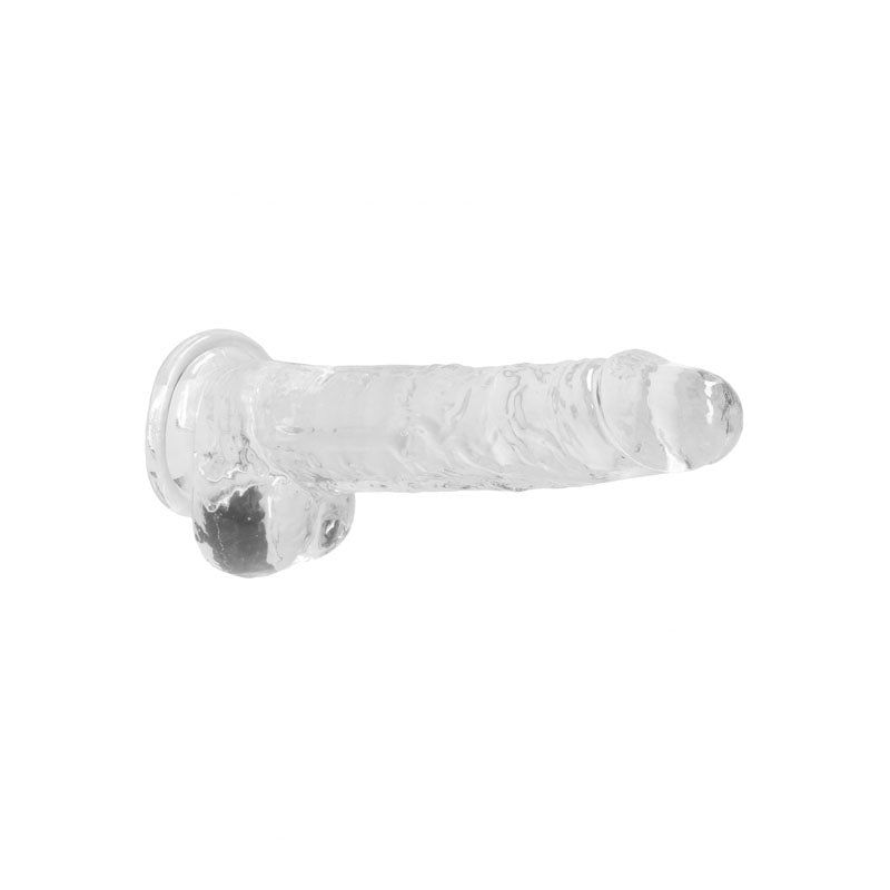Realrock 8'' Realistic Dildo With Balls Clear 20.3 Cm Dong