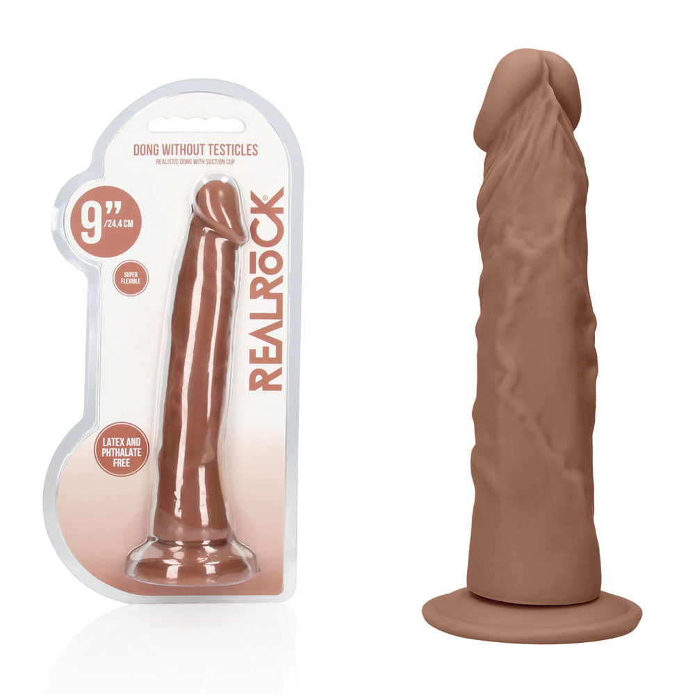 Realrock 9'' Realistic Dildo Tan Tan 22.9 Cm Dong