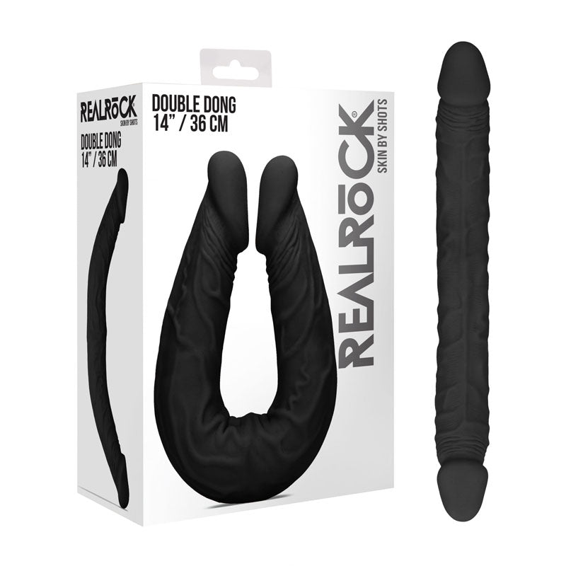 Realrock 14'' Double Dildo Black 36 Cm Double Dong