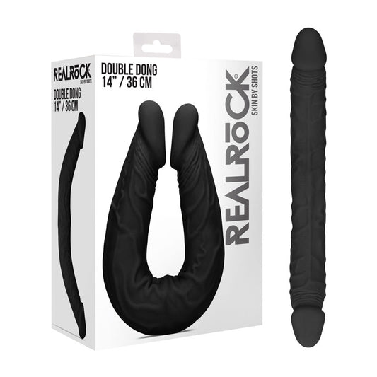Realrock 14'' Double Dildo Black 36 Cm Double Dong