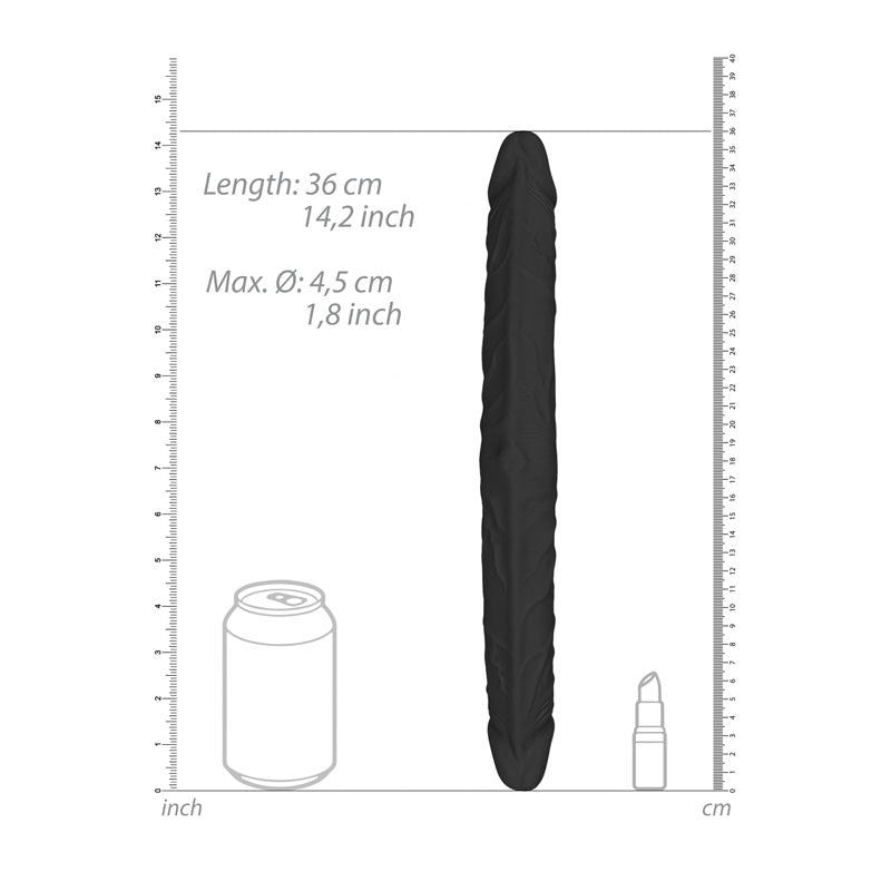 Realrock 14'' Double Dildo Black 36 Cm Double Dong