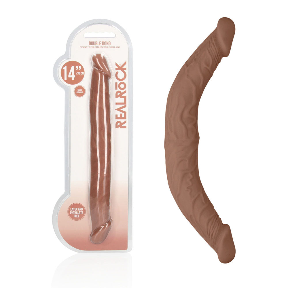Realrock 14'' Double Dildo Tan 36 Cm Double Dong