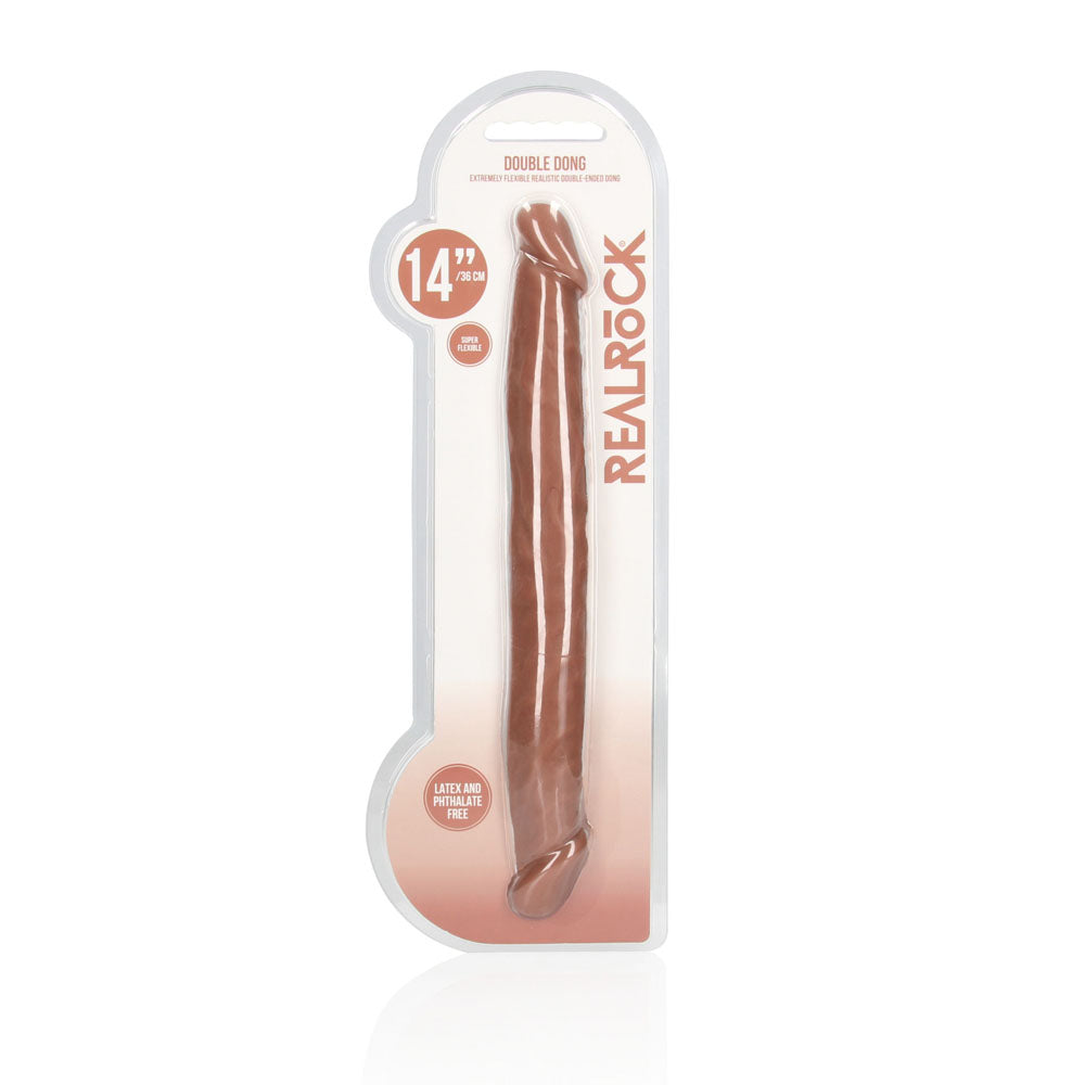 Realrock 14'' Double Dildo Tan 36 Cm Double Dong