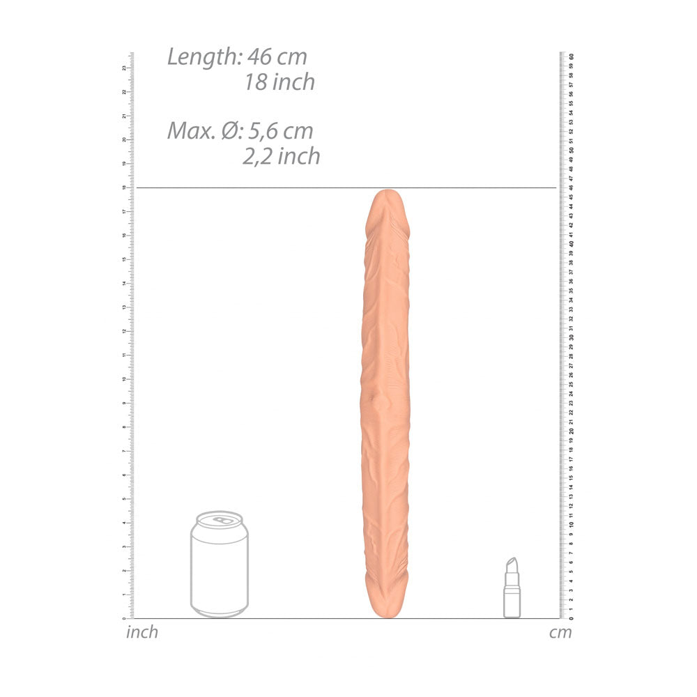 Realrock 18'' Double Dildo Flesh 46 Cm Double Dong
