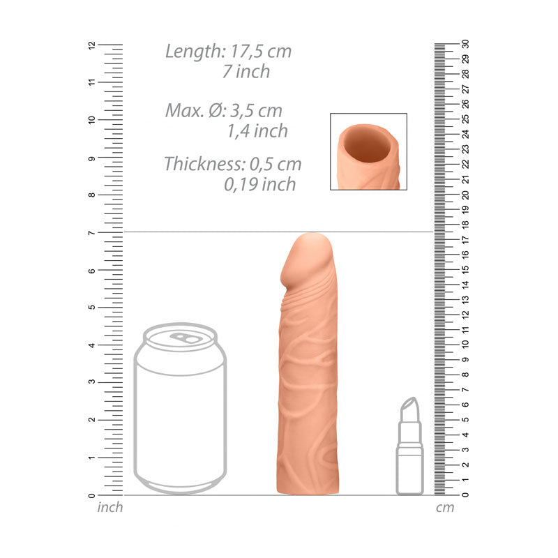 Realrock 7'' Penis Extender Flesh 17.8 Cm Penis Extension Sleeve