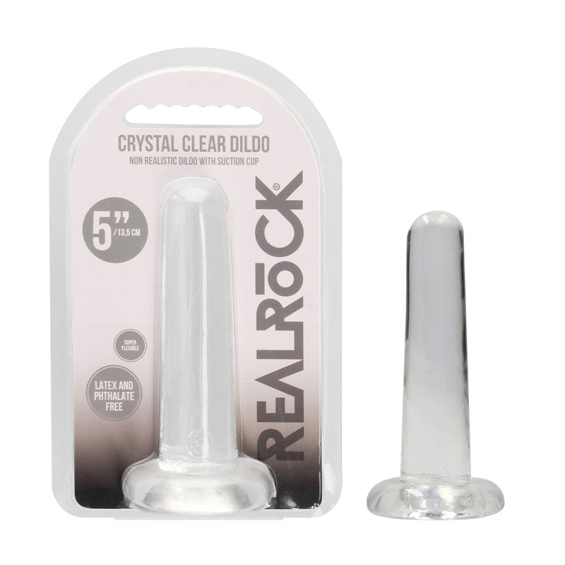 Realrock Non Realistic Dildo With Suction Cup 13.5 Cm Clear 13.5 Cm Dong