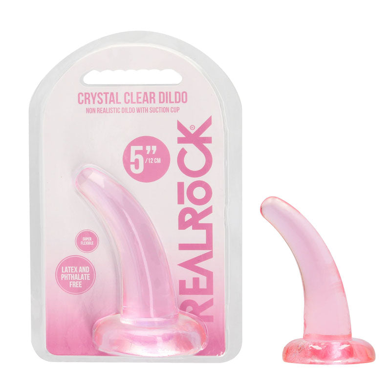 Realrock Non Realistic Dildo With Suction Cup 11.5 Cm Pink 11.5 Cm Curved Pegging Dong