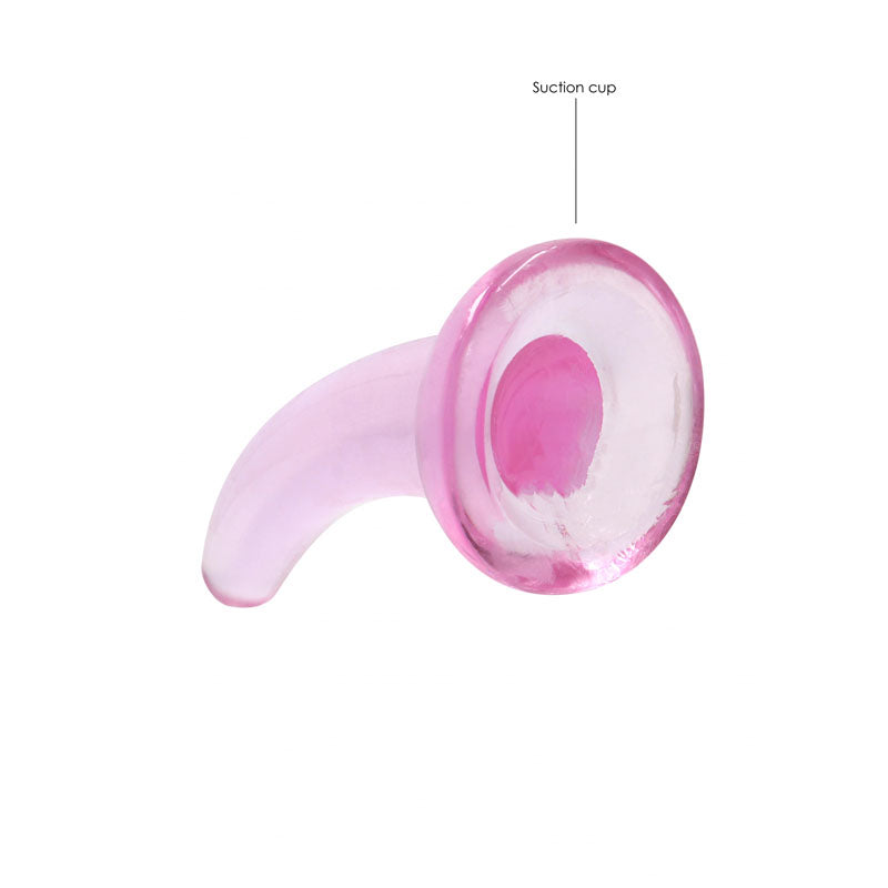 Realrock Non Realistic Dildo With Suction Cup 11.5 Cm Pink 11.5 Cm Curved Pegging Dong
